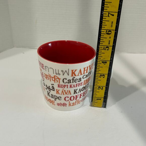 Starbucks Ceramic Mug 16oz 2008 International Languages “kaffe kale” Coffee Cup - Picture 6 of 10